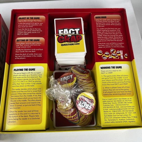 2011 Fact or Crap Board Game Family Game Trivia with Attitude, English Ages 12+ - Picture 12 of 16